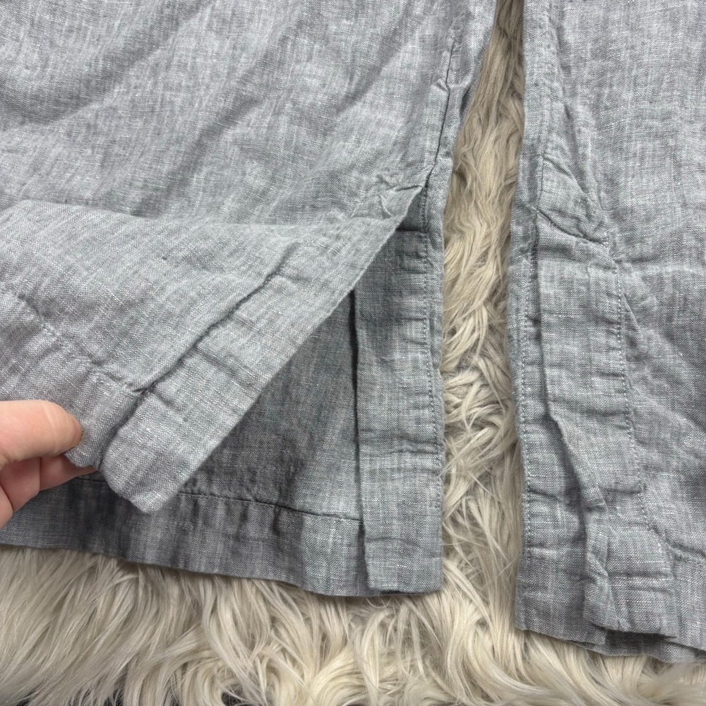 Athleta Women's XL Gray Retreat Linen High Rise Wide Leg Pant Resort Beach Boho - Picture 2 of 8